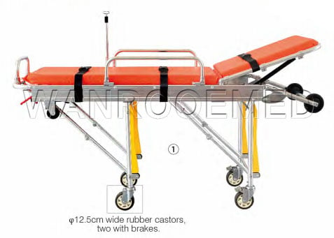 Emergency Ambulance Stretcher, Ambulance Stretcher, Hospital Ambulance Stretcher, Transport Stretcher, Stainless Steel Ambulance Stretcher