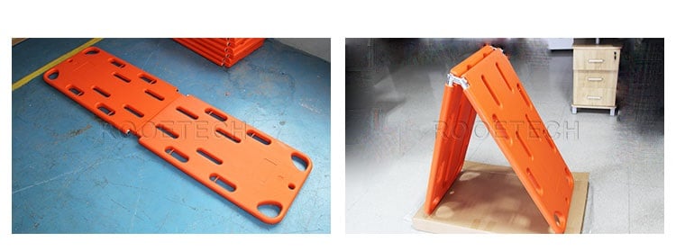 plastic spine board,single fold stretcher,double fold stretcher,first aid stretcher,spine board stretcher