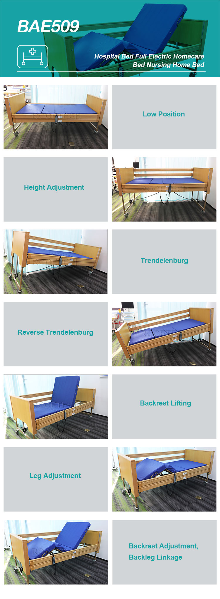 electric homecare bed,hospital bed home care,nursing home bed price