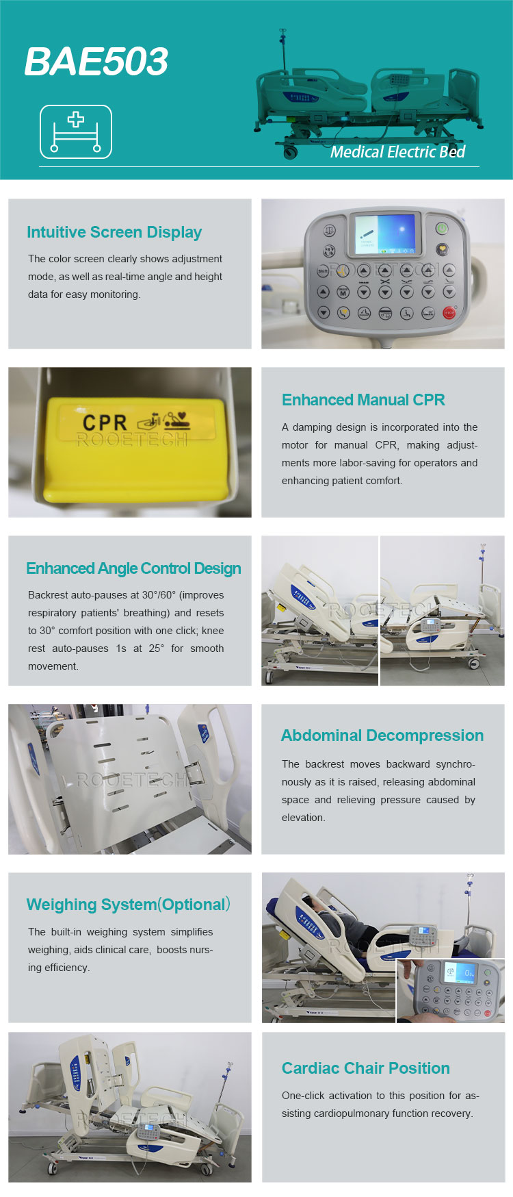 Hospital Bed,Electric Patient Hospital Bed,ICU hospital bed