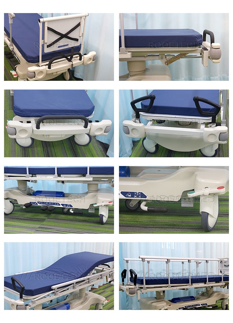 hydraulic stretcher,radiolucent stretcher,patient stretcher trolley