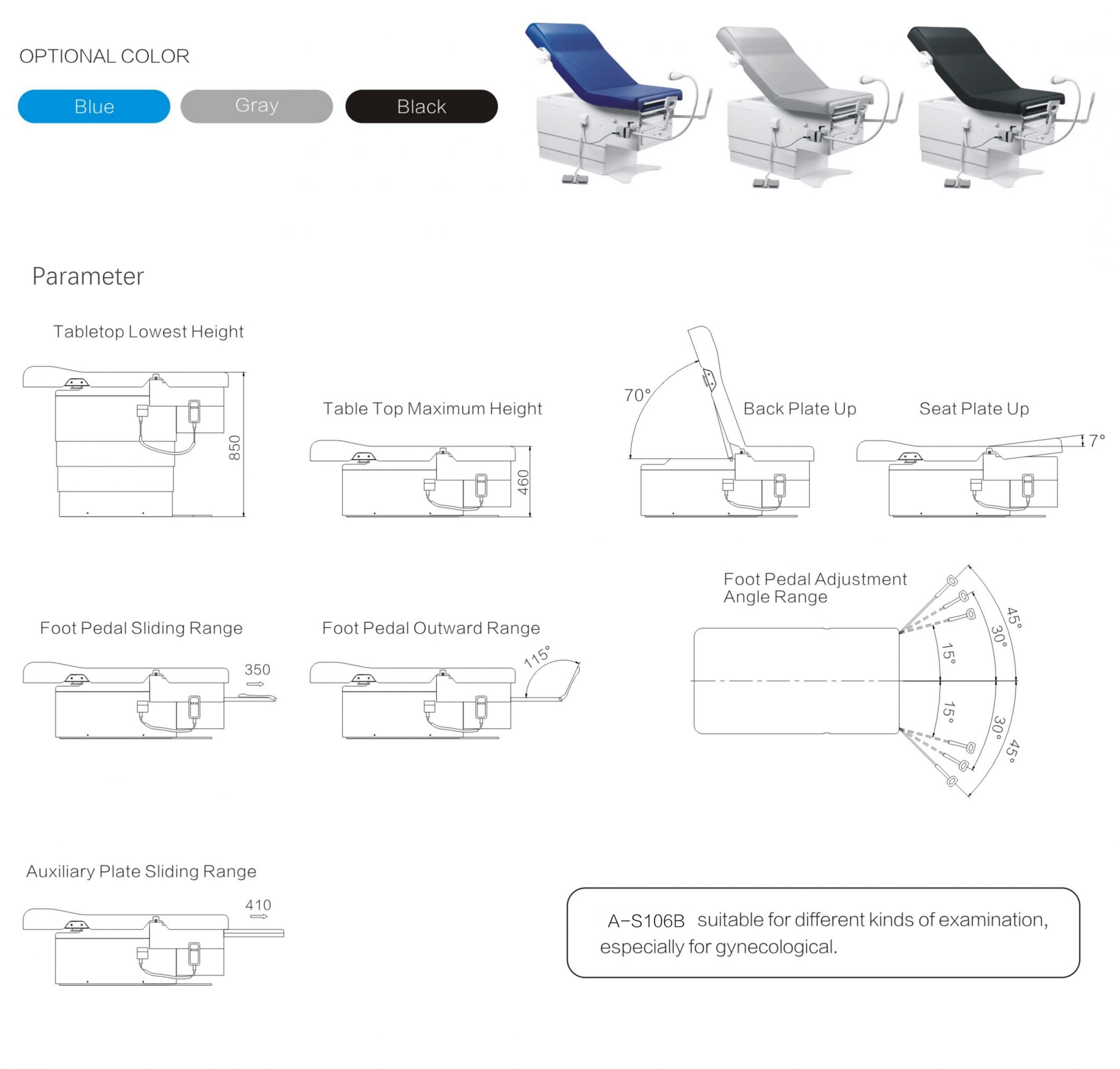 electric gynecology chair, medical exam table, clinic exam tables, electric gyn examination table