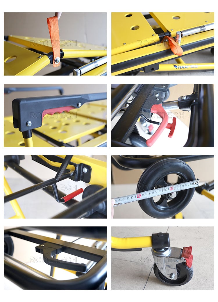 wheeled ambulance stretcher,ambulance stretcher trolley,collapsible stretcher,rescue equipment,medical stretcher