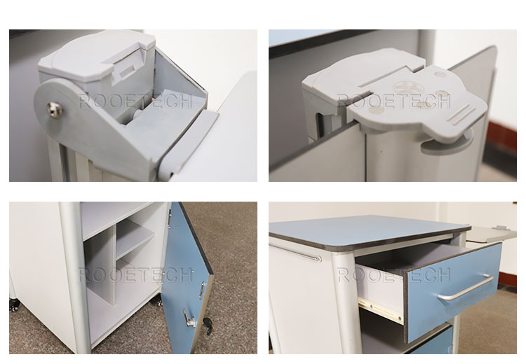 patient bedside cabinet,bedside cabinet on castors