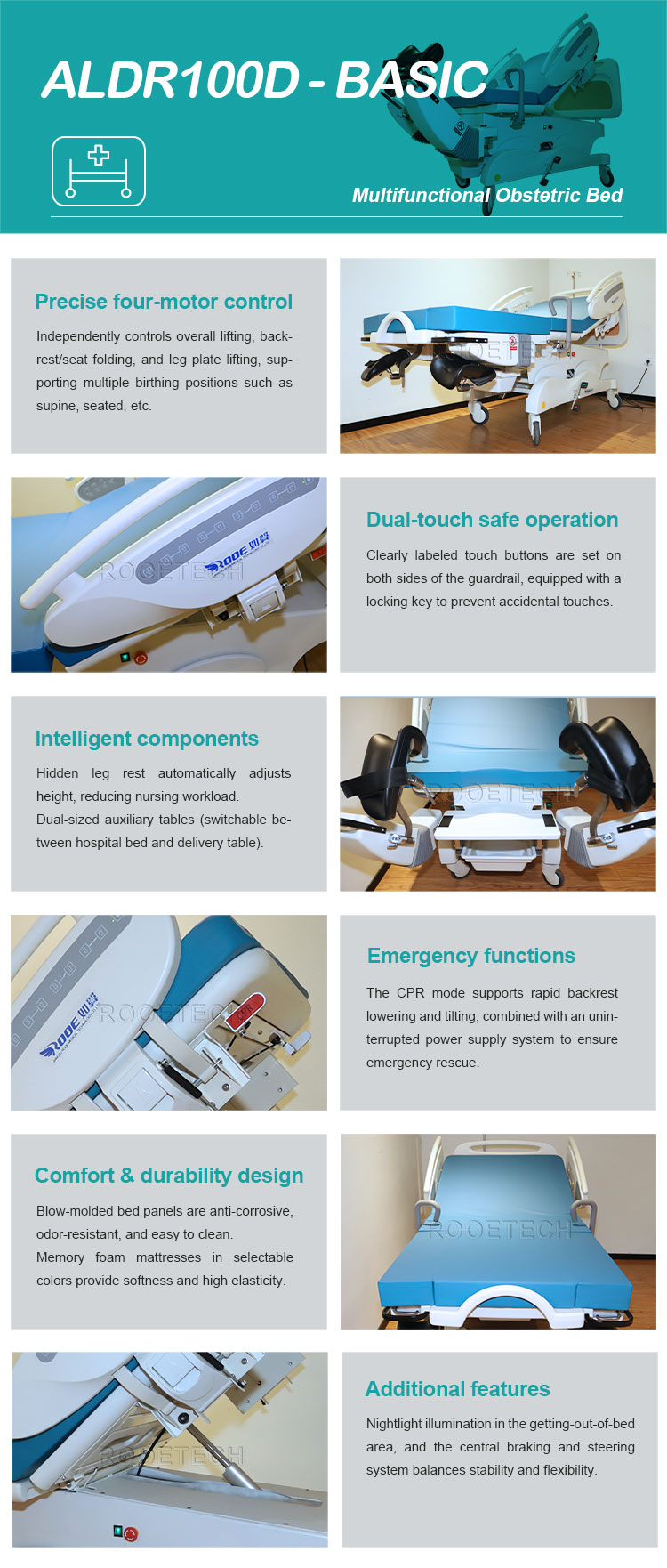 Delivery Bed,Gynecological Examination Bed,Integrated Bed