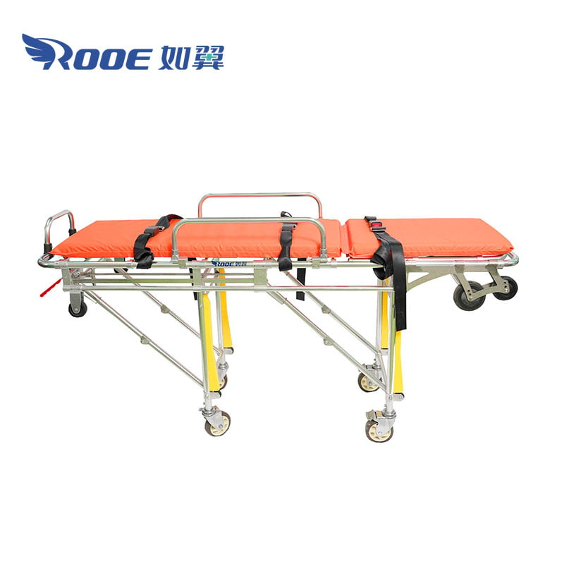 transfer stretcher trolley,stretcher trolley for ambulance,medical stretcher,stretcher trolley with side rails,ambulance stretcher