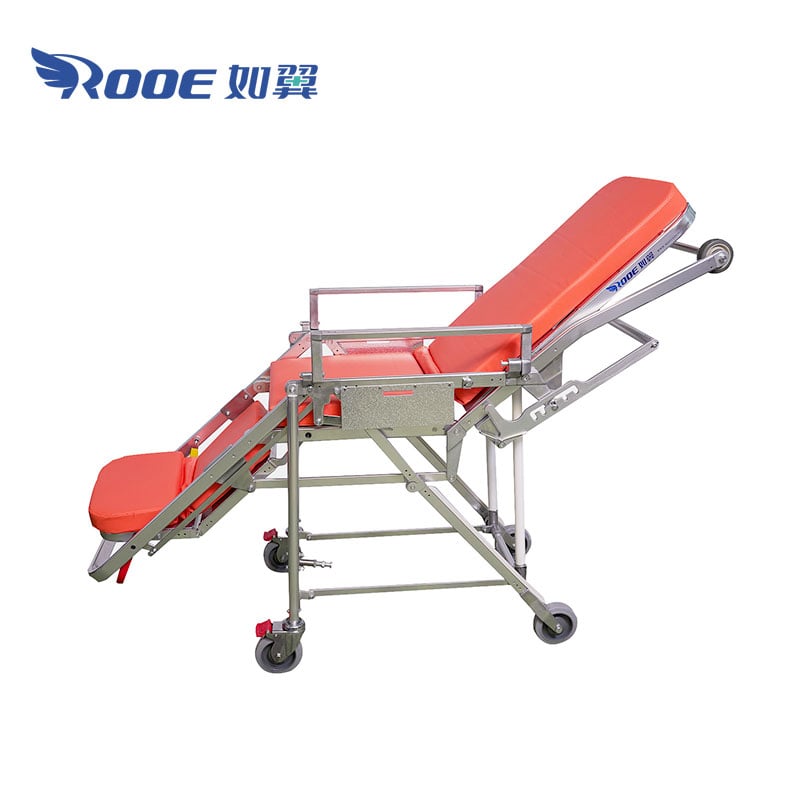 medical stretcher,stretcher chair,wheelchair ambulance,manual stretcher chair,ambulance chair stretcher