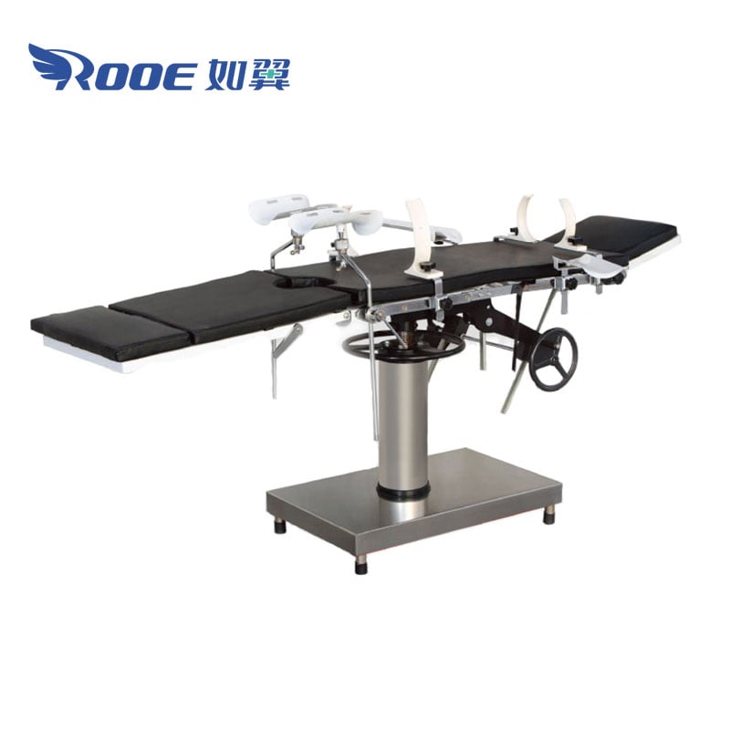 manual operating table,adjustable surgical table,hospital operating table,hospital surgery equipment,operating room surgical tables