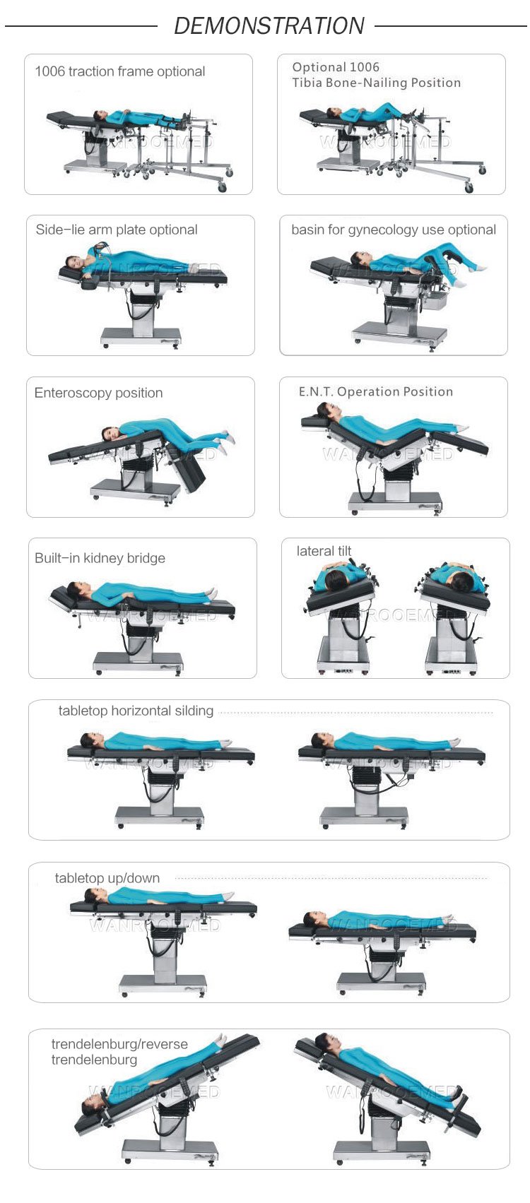 operating room table, surgical table, electric operating table, operating table for sale, surgical ot table