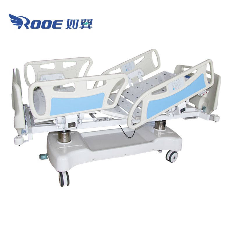 hospital bed electric 5 function,bed with columns,intensive care beds,5 function hospital bed,hospital bed extension