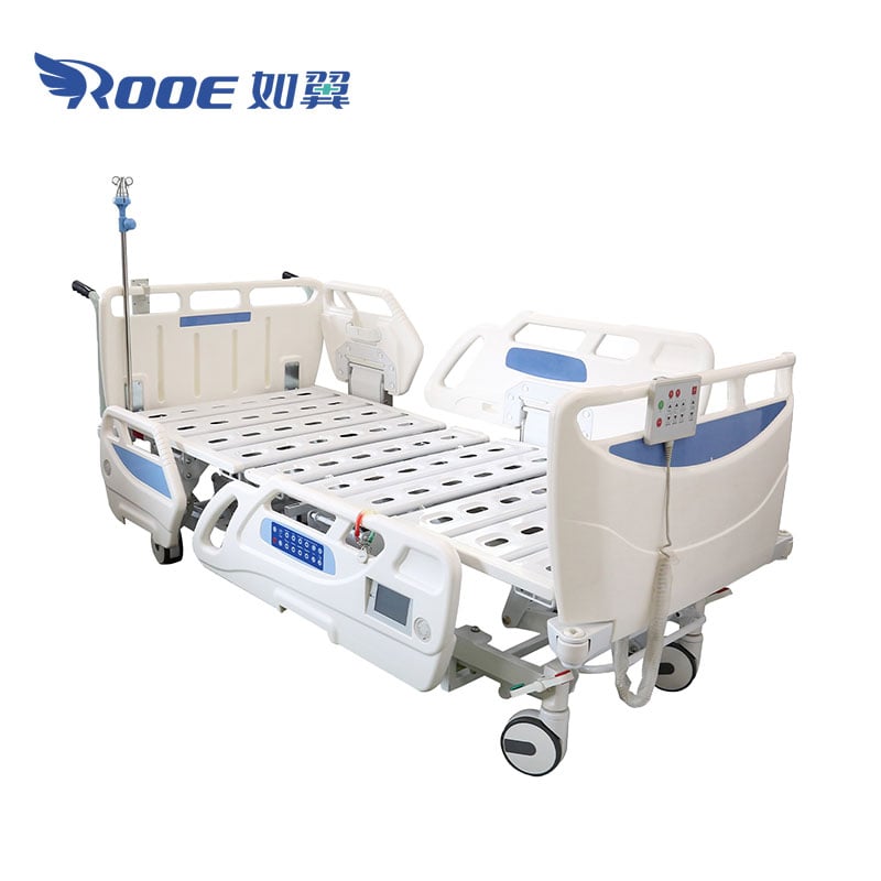 five function electric hospital bed,mobile hospital bed,hospital bed cpr release,cpr hospital bed