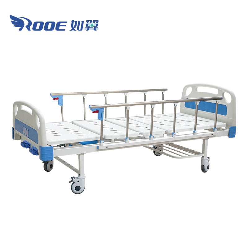double crank bed,2 function hospital bed,manual hospital bed,cranks hospital bed,hospital patient bed