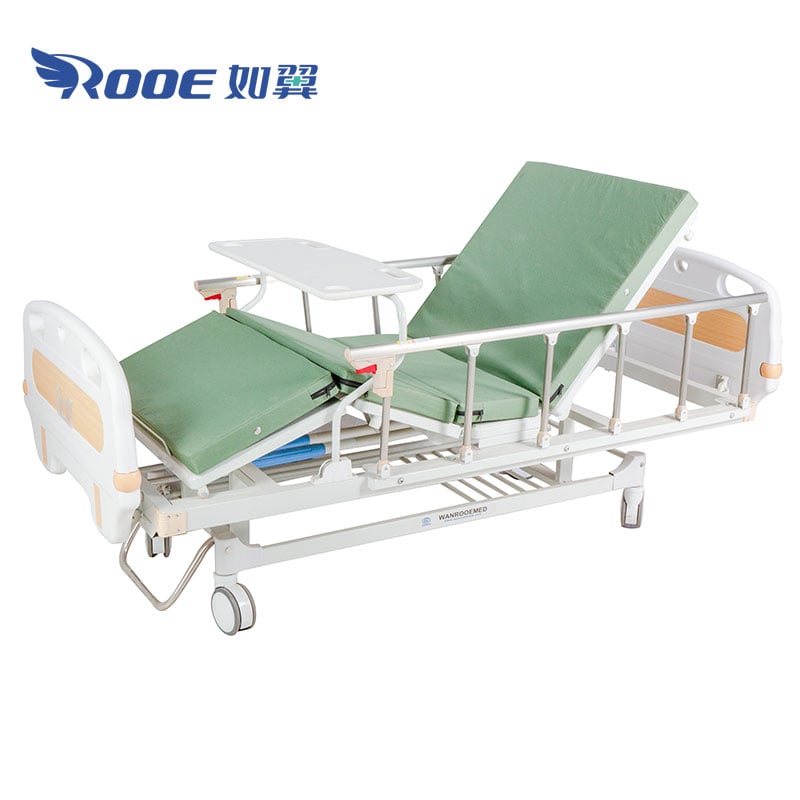 hospital manual bed,standard hospital bed,comfortable hospital beds,ward bed,two crank hospital bed