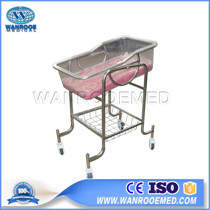 Pediatric Hospital Bed, Hospital Baby Cot, Hospital Baby Cribs, Stainless Steel Baby Bassinet, Stainless Steel Baby Cot