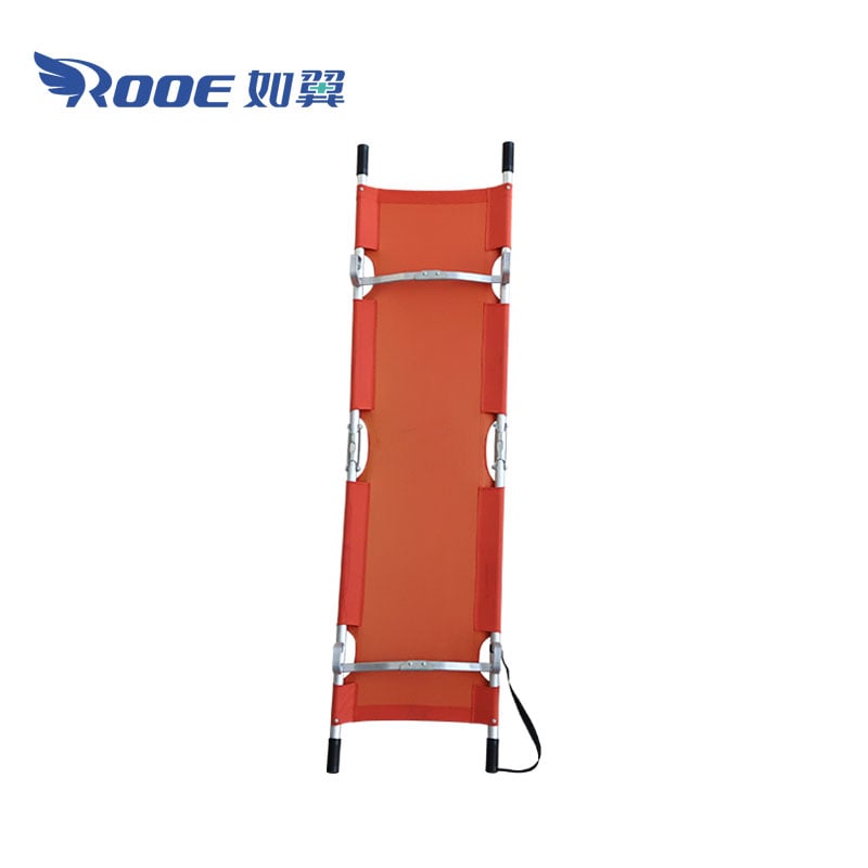folding stretcher with handles,aluminum folding stretcher,2 fold stretcher,4 fold stretcher