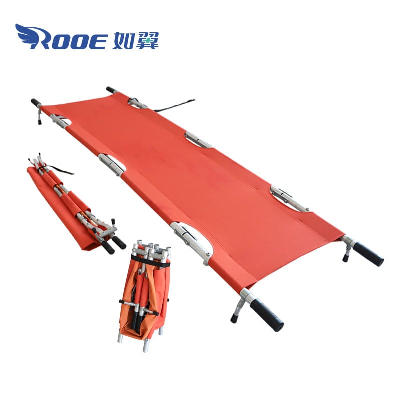 folding stretcher with handles,aluminum folding stretcher,2 fold stretcher,4 fold stretcher