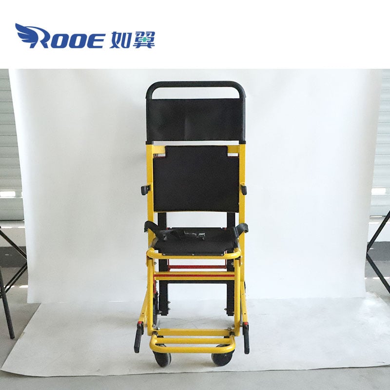 Load Capacity 400 Lb 91 WDGL 4-Wheel Deluxe Evacuation Stair Chair Patient Emergency Transfer Folding Stair Chair Lift Ambulance Transport 