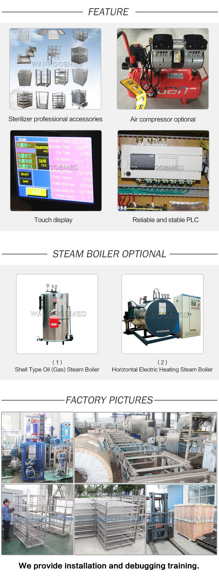 PLC Control Steam Sterilizer, Hospital Automatic Steam Sterilizer, Automatic Steam Sterilizer
