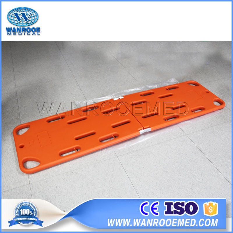 Single Double Fold PE Plastic Spine Board First Aid Stretcher ROOEMED