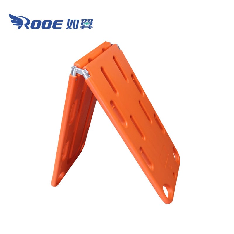 plastic spine board,single fold stretcher,double fold stretcher,first aid stretcher,spine board stretcher