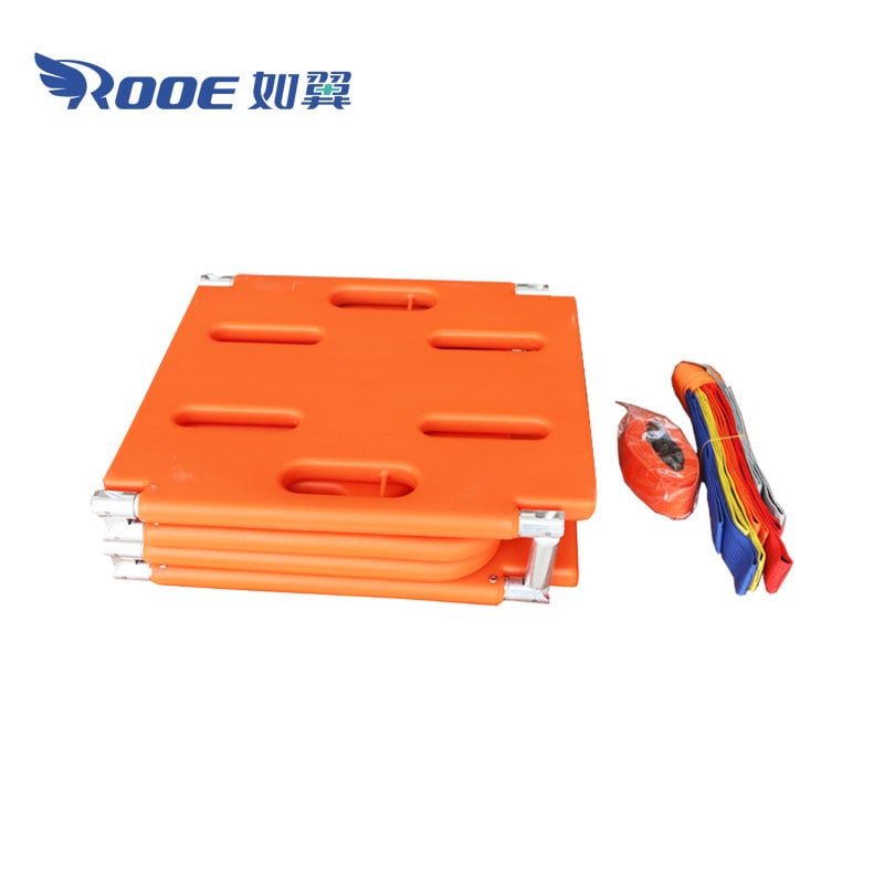 plastic spine board,single fold stretcher,double fold stretcher,first aid stretcher,spine board stretcher