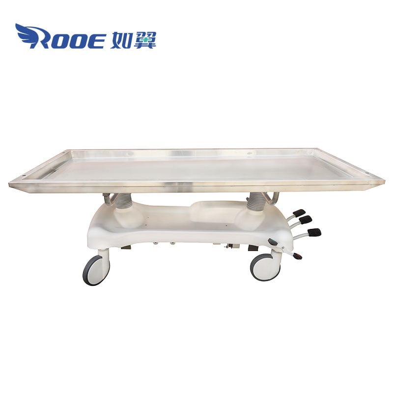 Oversize Stainless Steel Hydraulic Embalming Table Autopsy Table