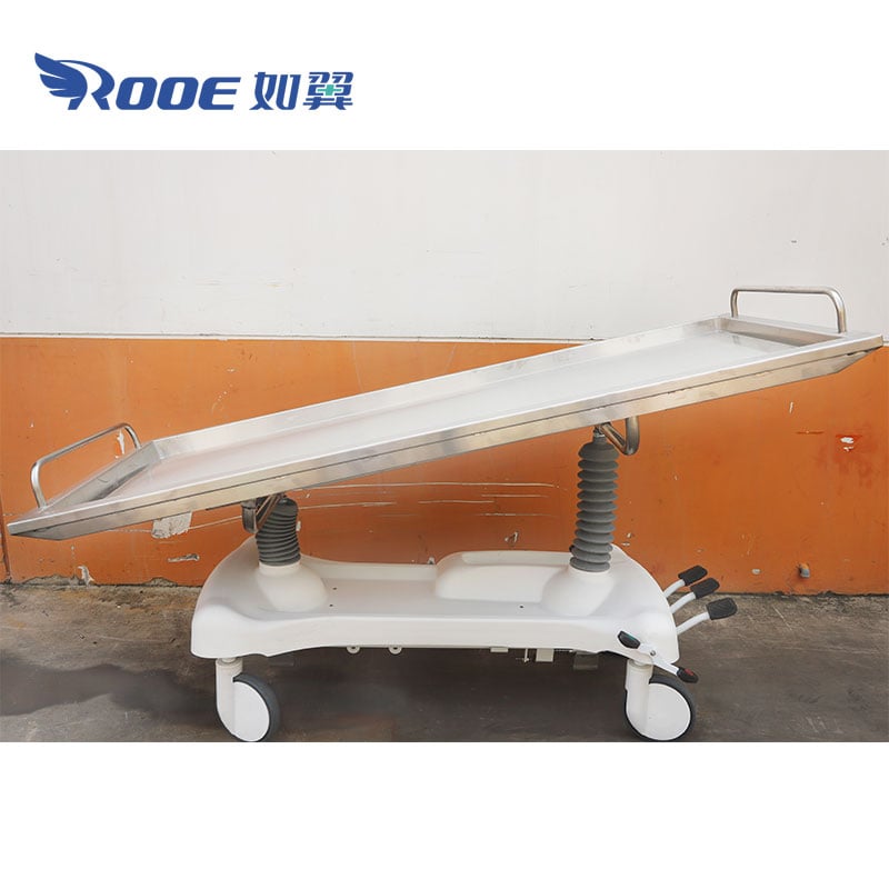 hydraulic embalming table,stainless steel embalming table,stainless steel morgue table,stainless steel autopsy table,morgue autopsy table