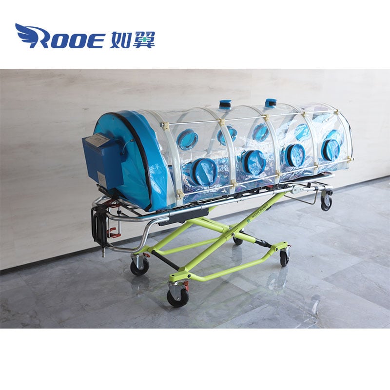 isolation chamber,transport isolation system,isolation stretcher,negative pressure isolation stretcher,stretcher isolation chamber