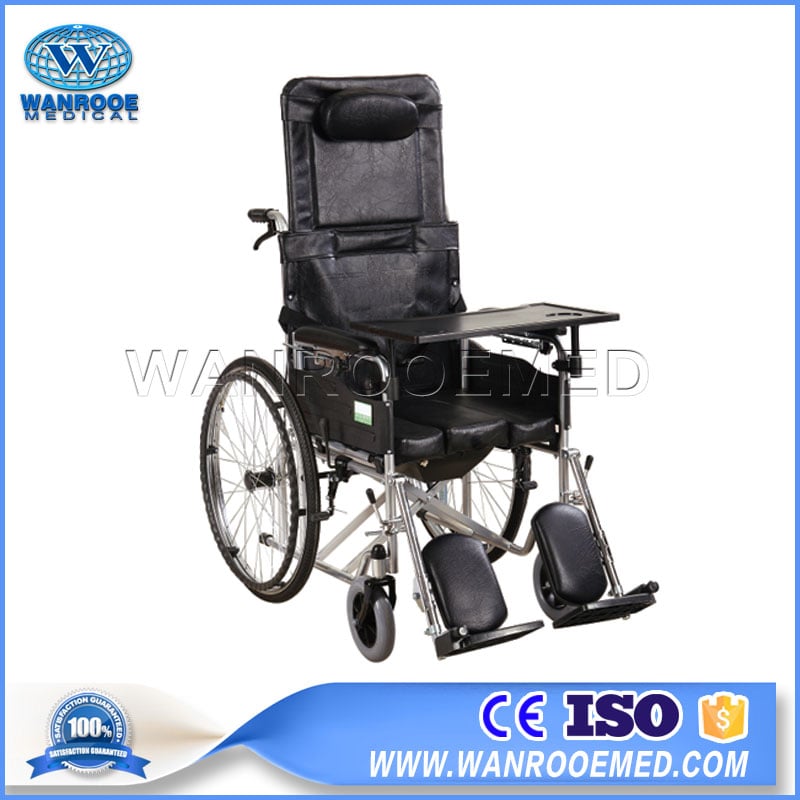 Commode Wheelchair, Manual Shower, High Footrests Wheelchair