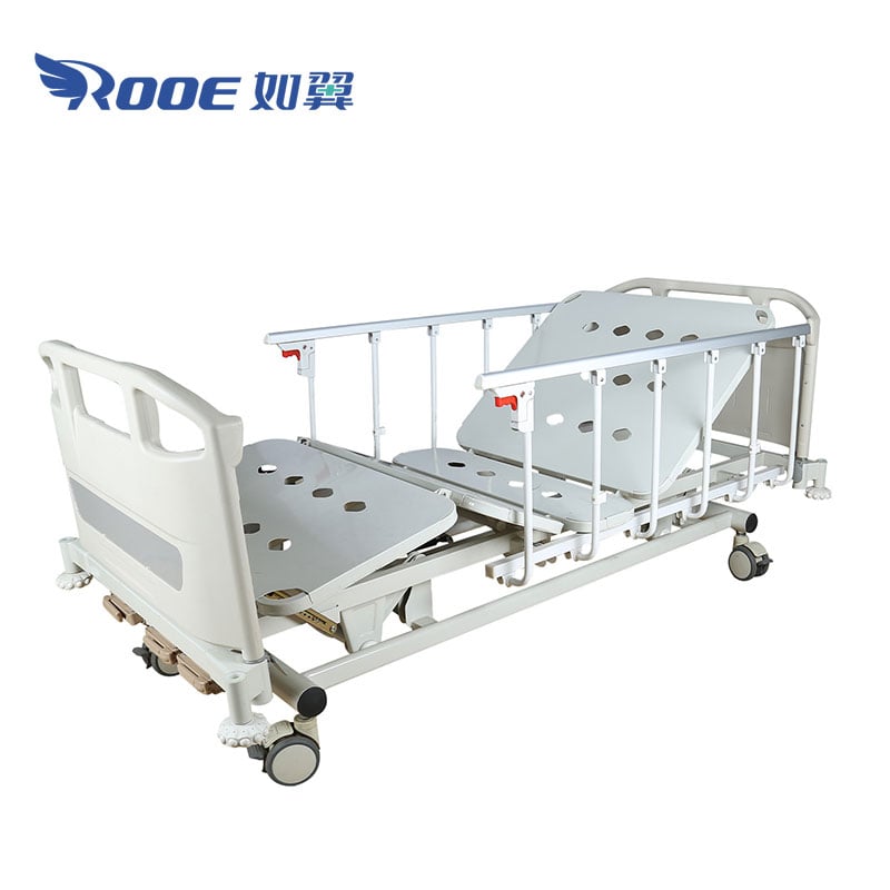 3 crank manual hospital bed,3 crank hospital bed,manual crank hospital bed,clinic bed,height adjustable hospital bed