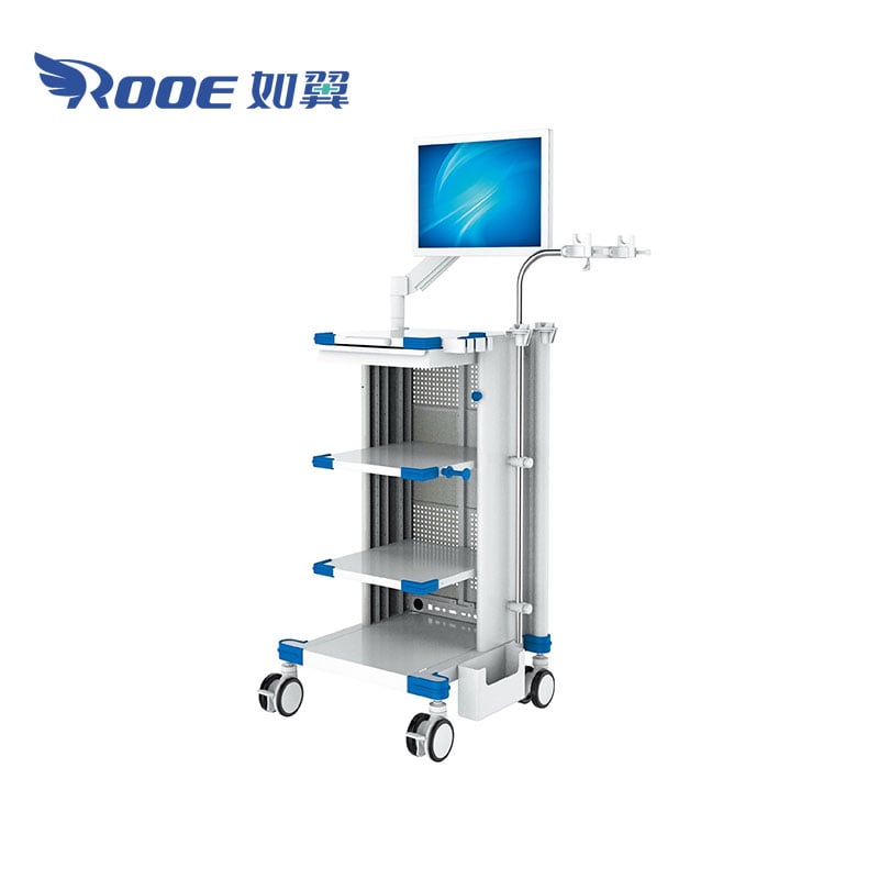 mobile endoscopy carts,laparoscopic cart,endoscopy cart monitor arm