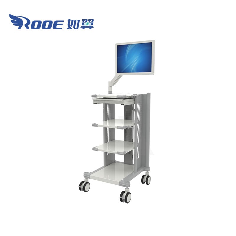 mobile endoscopy carts,laparoscopic cart,endoscopy cart monitor arm