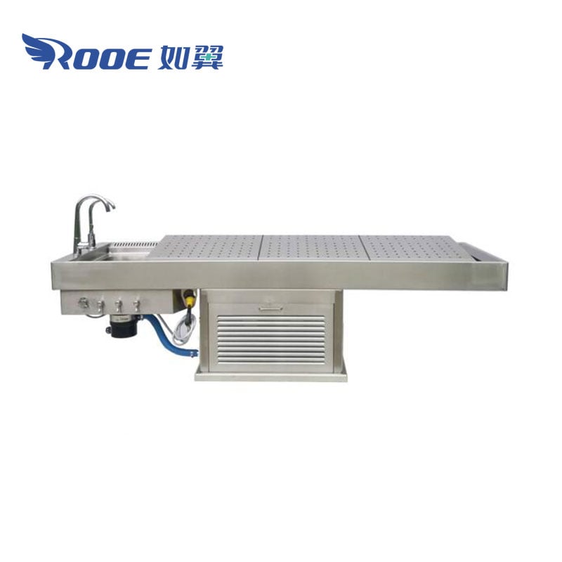 autopsy instruments,autopsy table,cleaning table,mortuary washing table,dissection table