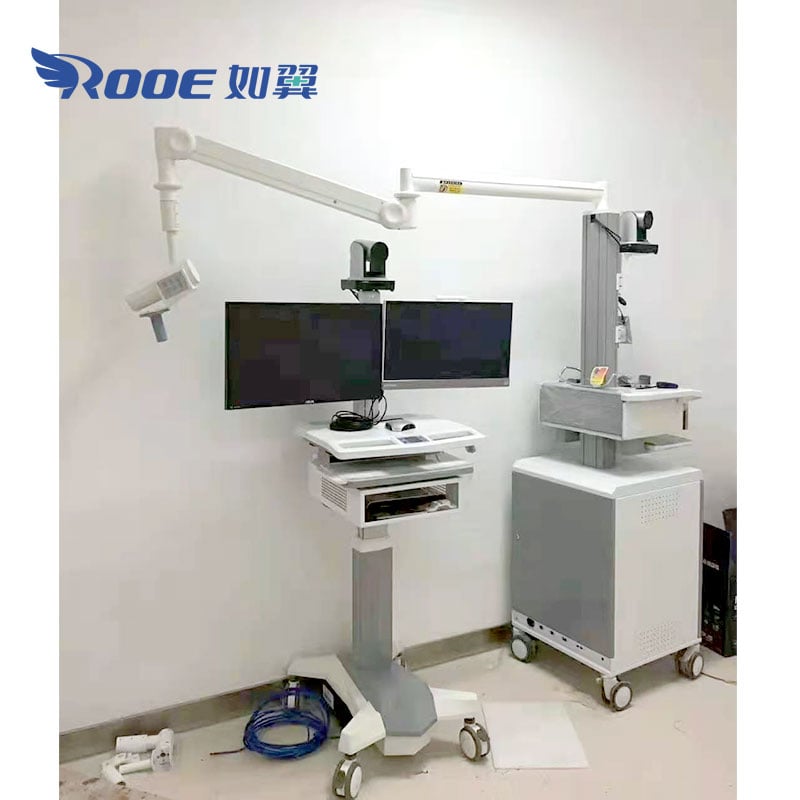 computer workstation cart,medical workstation cart,workstation cart,medical teaching equipment,computer cart with monitor arm