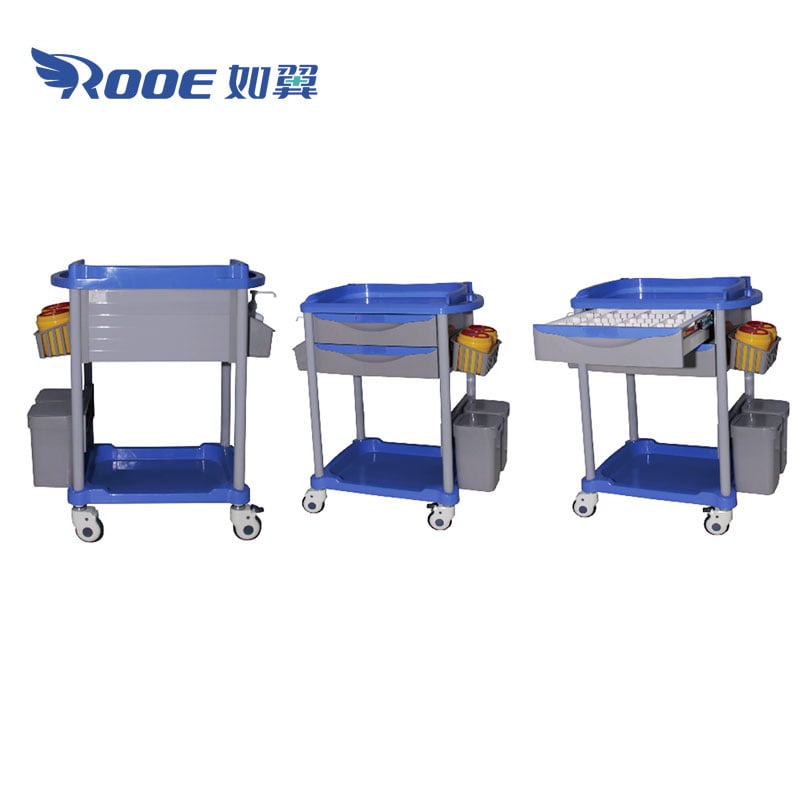 iv therapy carts,hospital injection trolley,treatment cart,medical cart with drawers,therapy trolley 