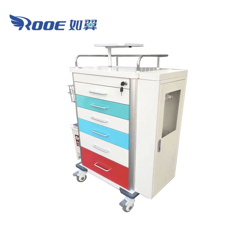 difficult airway trolley,medical records trolley,therapy cart,emergency cart,anesthesia cart