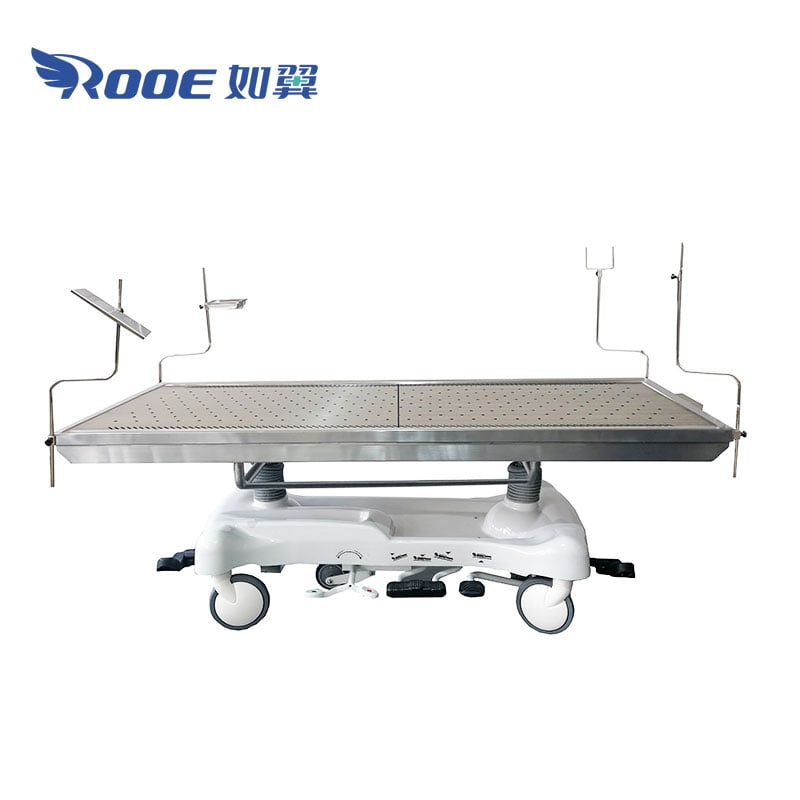 autopsy table,cadaver dissection table,hydraulic embalming table,cadaver table,necropsy table