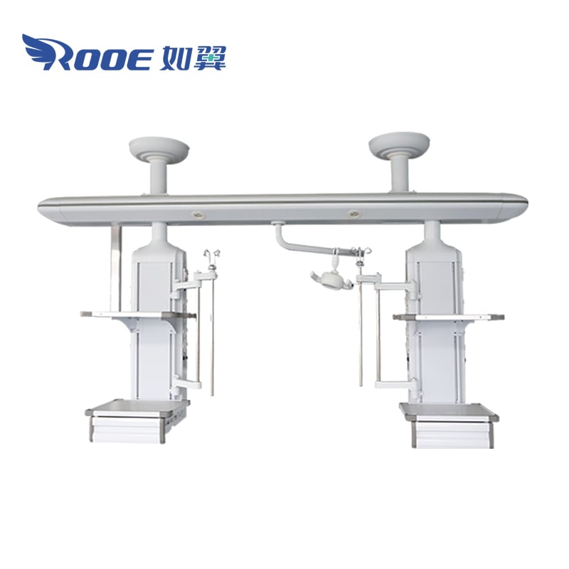 double arm pendant,ceiling mounted medical gas pendants,medical surgical pendant,double arm surgical pendant,icu pendant