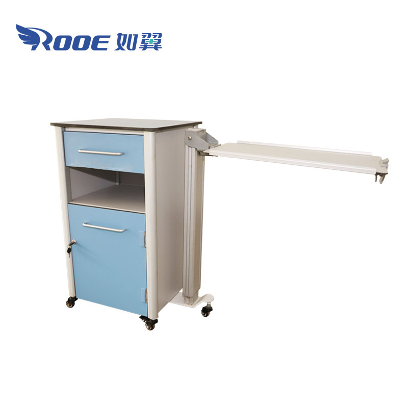 patient bedside cabinet,bedside cabinet on castors